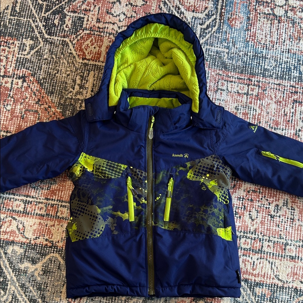 Kamik Kids' Navy and Lime Jacket
